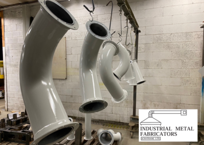 Custom Fabrication – Heavy Duty Piping Components for Conveying of Abrasive Dust